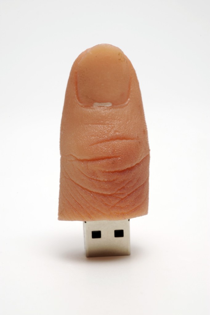 'USB stick in the shape of a finger' 2009