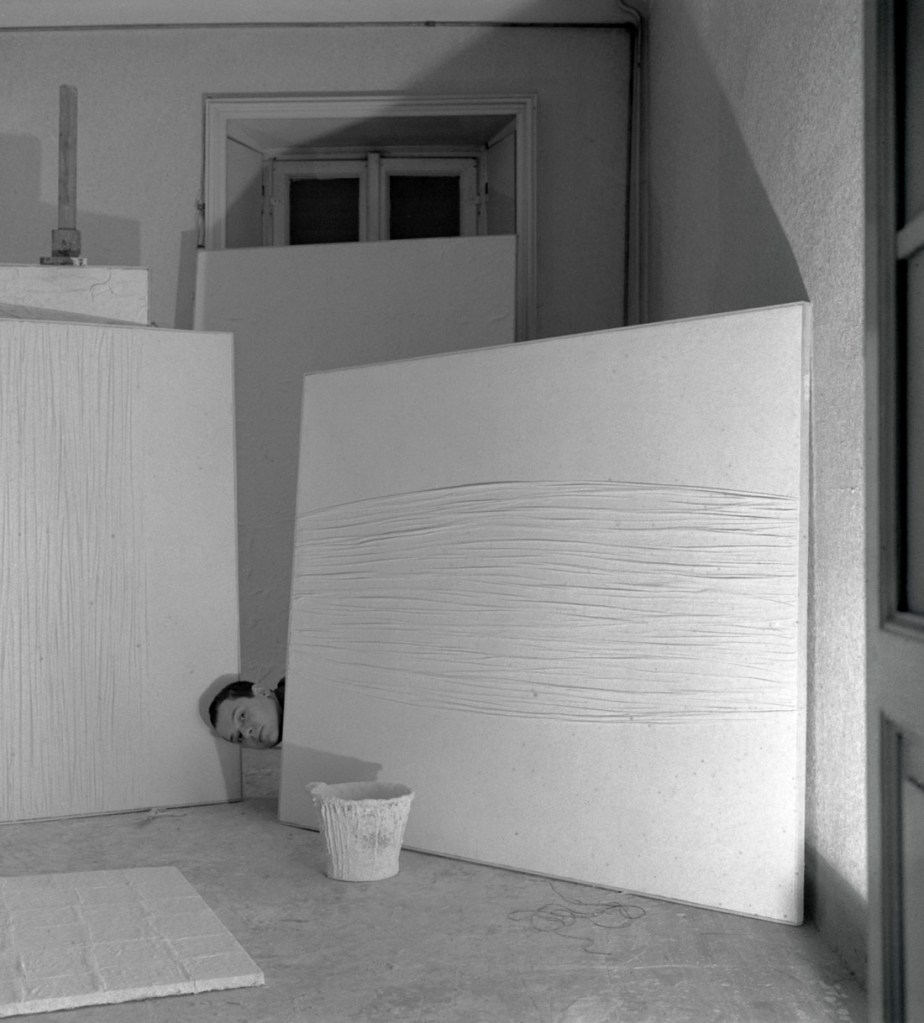 Ennio Vicario (Italian, 1935-2023) 'Manzoni in his studio in Via Fiori Oscuri' 1958