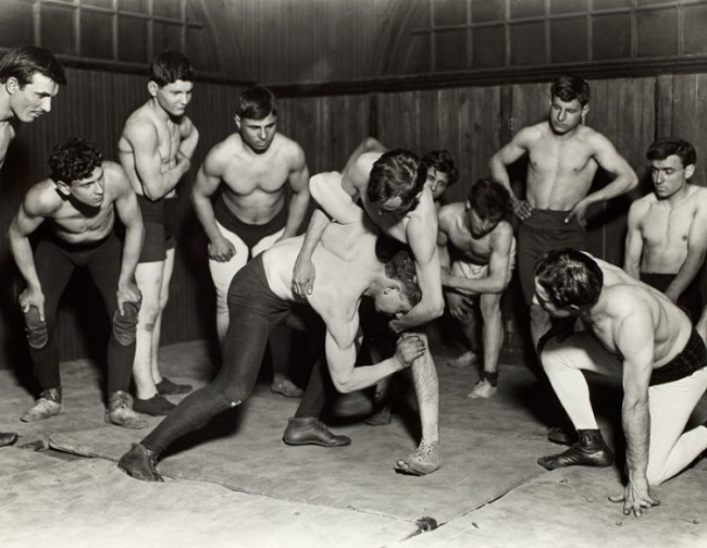 Lewis W. Hine (American, 1874-1940) 'Greek Wrestling Club' c. 1910