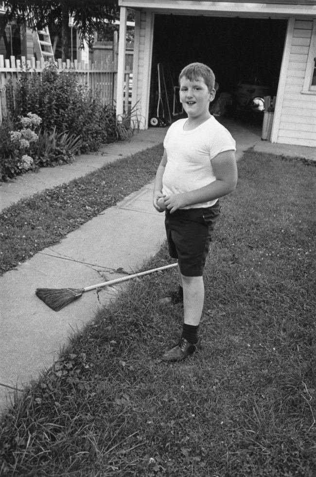 Enrico Natali (American, b. 1933) 'Boy in a backyard, Detroit, 1968' 1968
