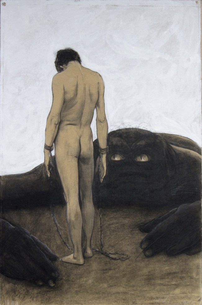 Sascha Schneider (German, 1870-1927) 'Feeling of Dependency' 1894