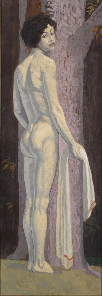Sascha Schneider (German, 1870-1927) 'Rear View of Nude with Towel' c. 1920