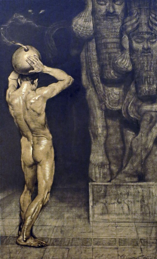 Sascha Schneider (German, 1870-1927) 'The Anarchist' 1894