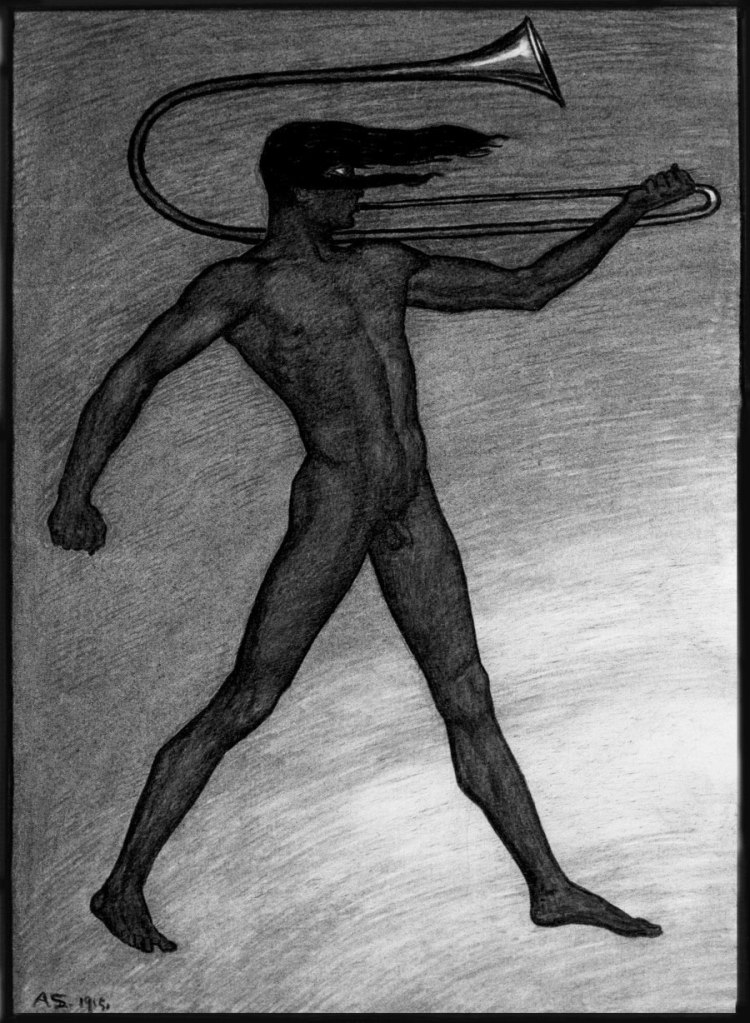 Sascha Schneider (German, 1870-1927) 'War Cry' 1915 Sascha Schneider (German, 1870-1927) 'War Cry' 1915