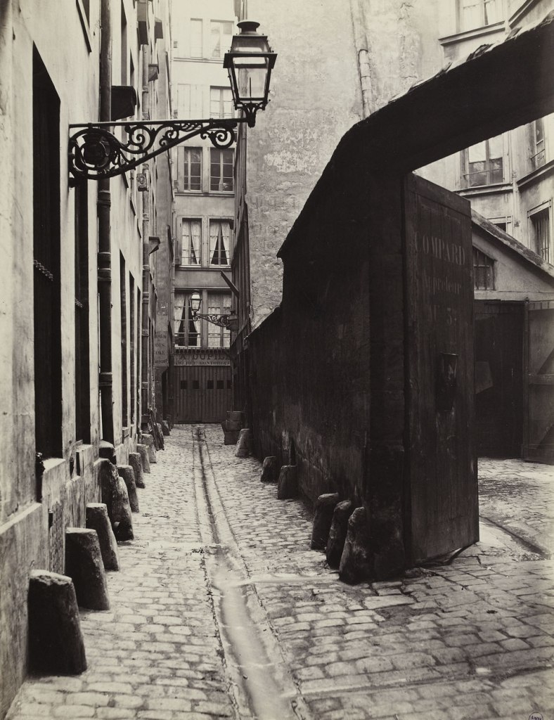 Charles Marville (French, 1813-1879) 'Impasse de la Bouteille (de la rue Montorgeuil) (second arrondissement)' 1865-1868