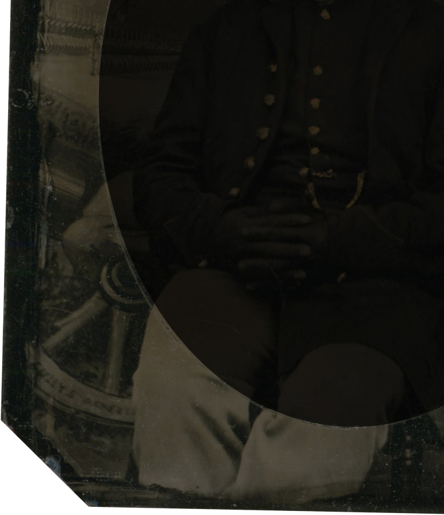 Unknown photographer. 'Private Abraham F. Brown' 1863 (detail)