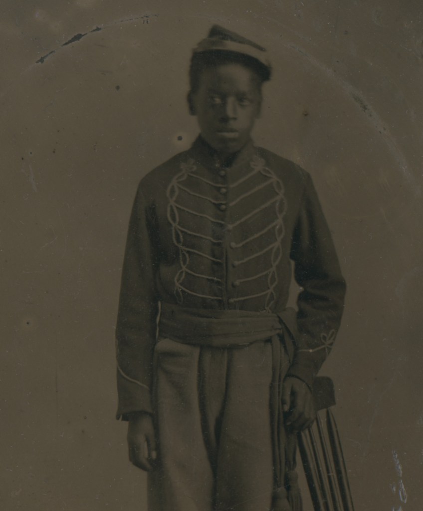 H. C. Foster (?) 'Private Alexander H. Johnson, musician' (detail) 1864