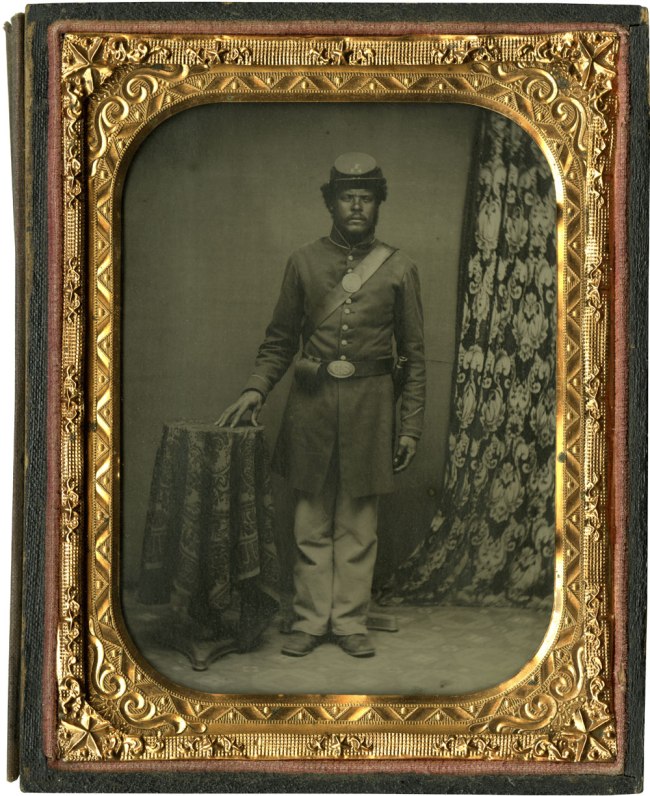 Unknown photographer. 'Unidentified Private, Company I, 54th Massachusetts Regiment' 1863