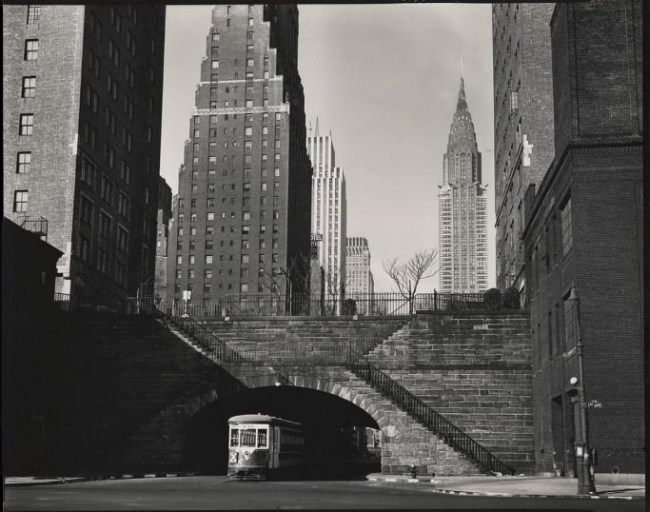 Brett Weston (American, 1911-1993) '[42nd Street at First Avenue, New York]' c. 1945