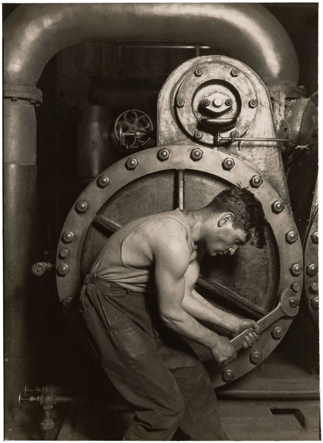 Lewis Hine (American, 1874-1940) '[Mechanic and Steam Pump]' c. 1930