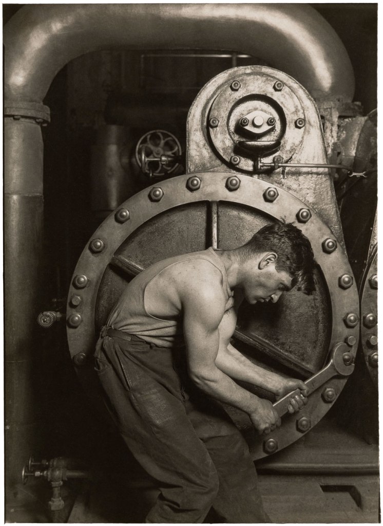 Lewis Hine (American, 1874-1940) '[Mechanic and Steam Pump]' c. 1930