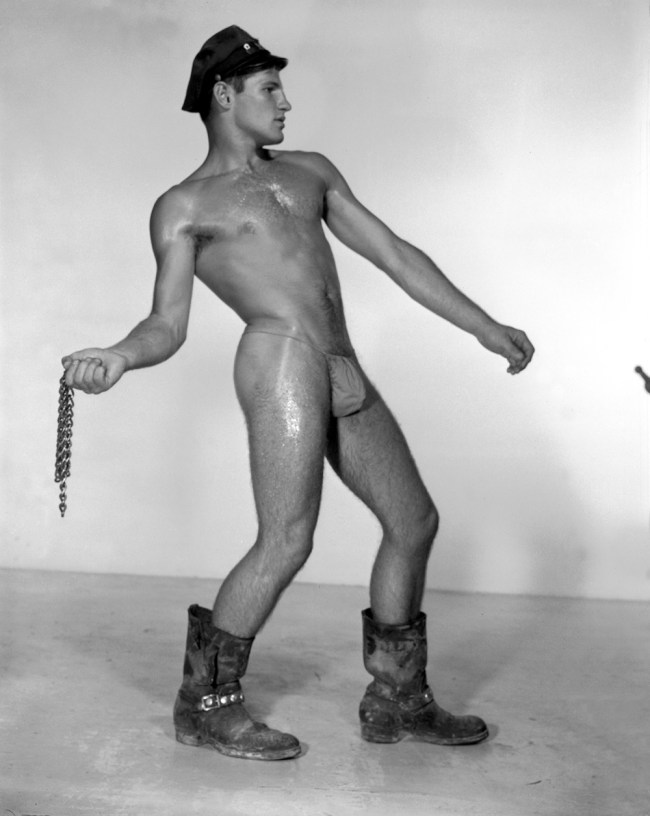 Bob Mizer (American, 1922-1992) 'Untitled [Larry Lamb, Profile with Chains], Los Angeles' c. 1959