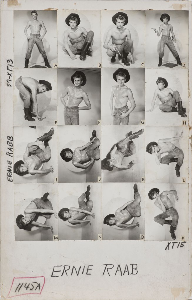 Bob Mizer. 'Athletic Model Guild Catalog Board, Ernie Rabb. [Double-sided; This side Page 57 of XT series]' c. 1957
