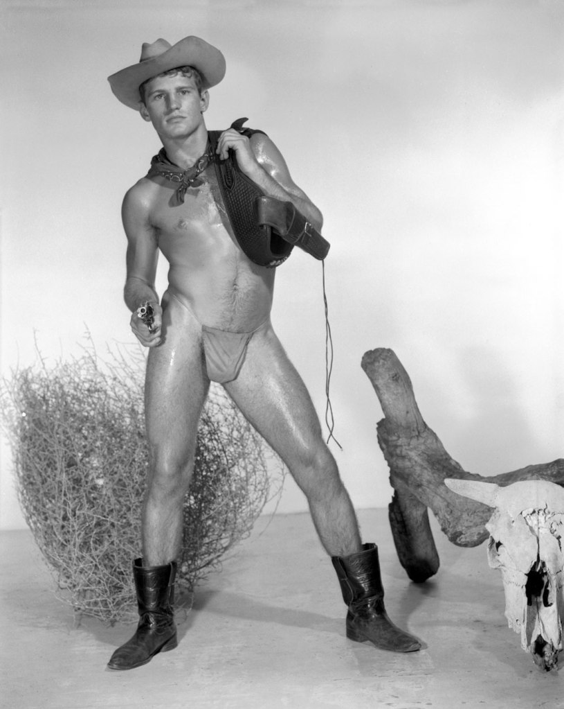 Bob Mizer (American, 1922-1992) 'Untitled [Larry Lamb, with Tumbleweed], Los Angeles' c. 1959