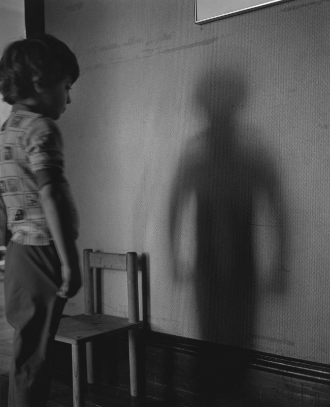 Abelardo Morell (American born Cuba, b. 1948) 'Brady Looking at his Shadow' 1991