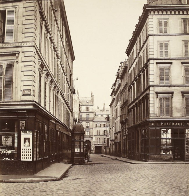 Charles Marville (French, 1813-1879) 'Rue Ollivier (vers la rue Saint-Georges) (ninth arrondissement)' c. 1868