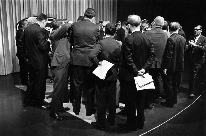 Enrico Natali. 'Ford Motor Company press conference, Detroit, 1968' 1968