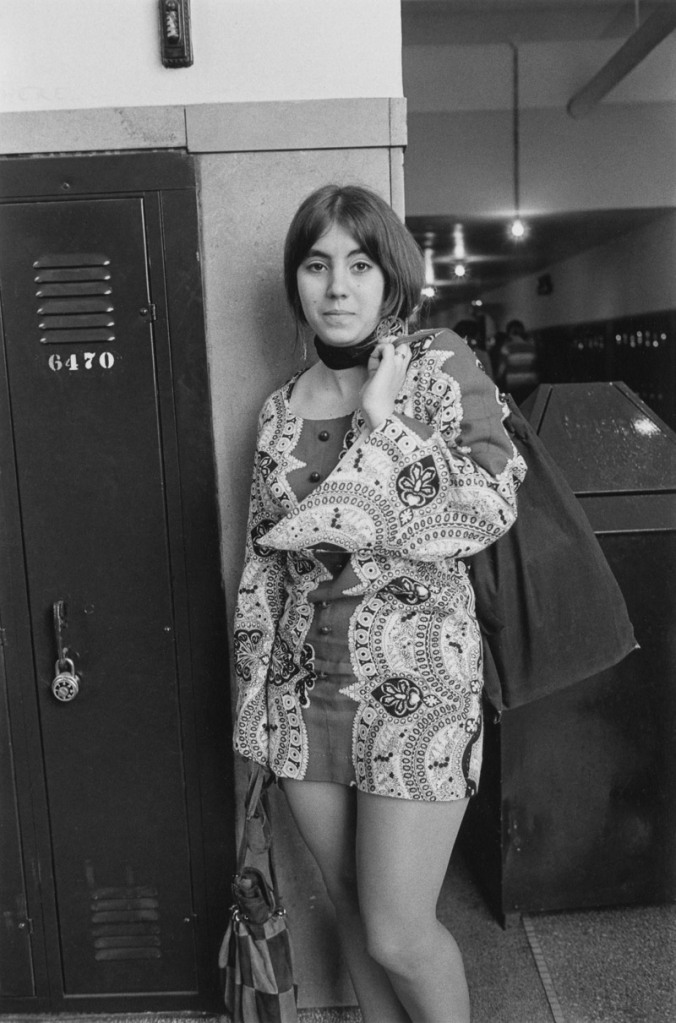 Enrico Natali. 'High school student in mini dress, Detroit, 1968' 1968