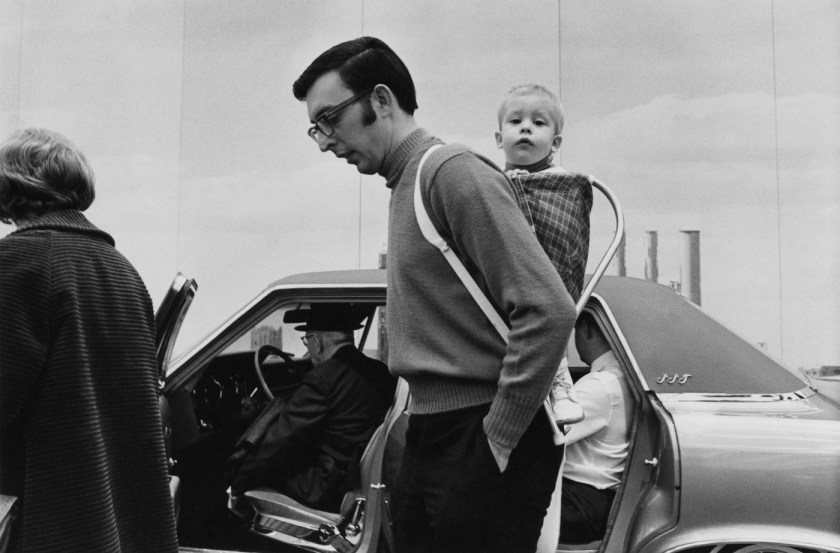 Enrico Natali. 'Father and child at the Detroit Auto Show, Detroit, 1968' 1968