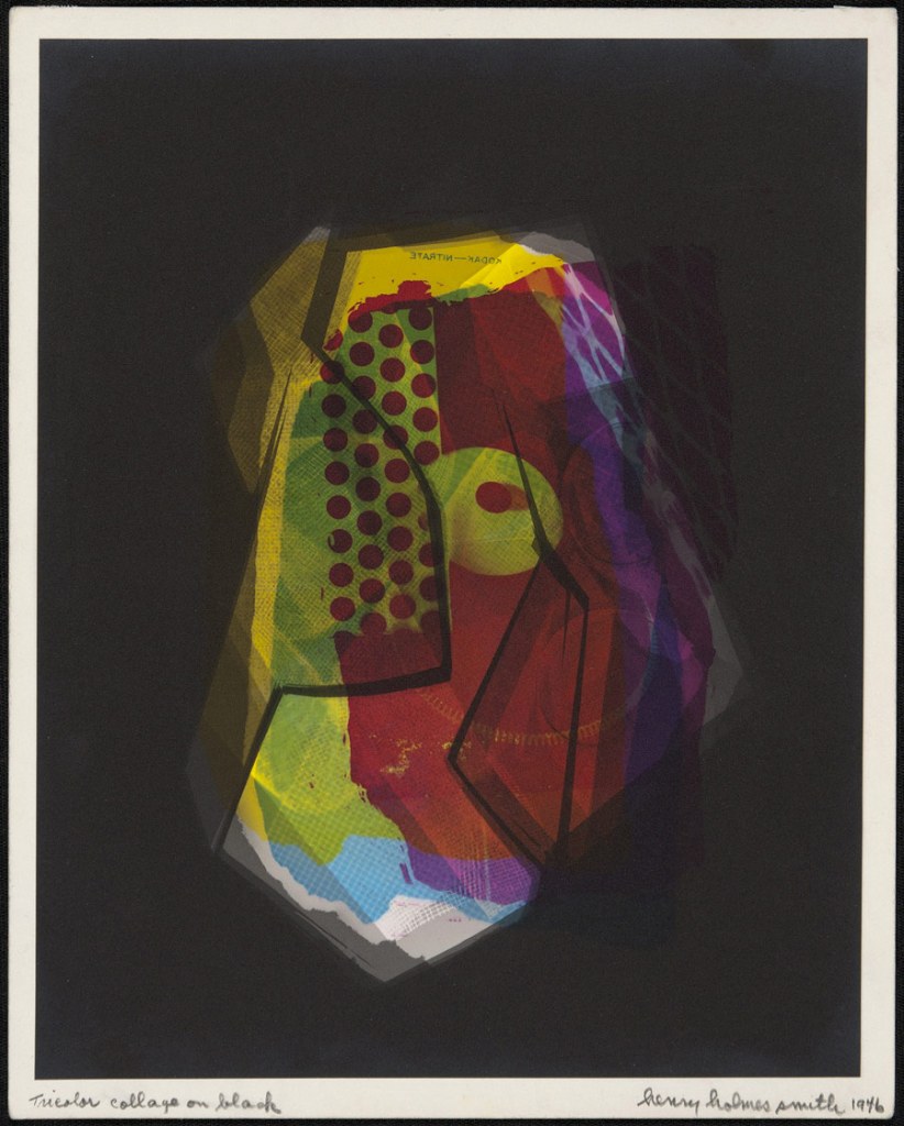 Henry Holmes Smith (American, 1909-1986) 'Tricolor Collage on Black' 1946 