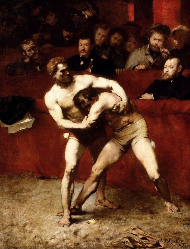 Lutteurs d'Alexandre (French, 1851-1900) 'Falguière' 1875