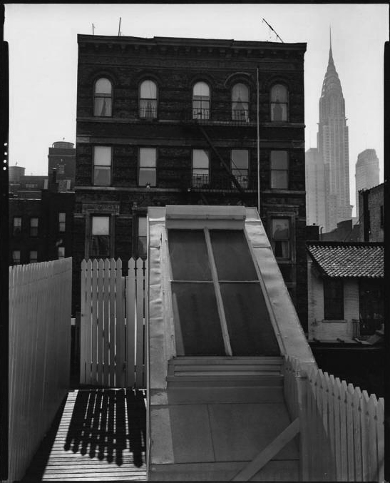 Brett Weston (American, 1911-1993) '[Skylight and fences, Midtown, New York]' c. 1945