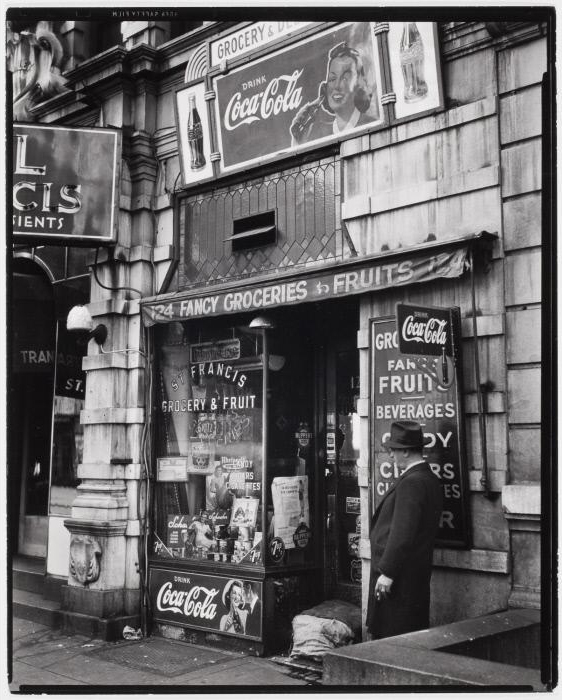 Brett Weston (American, 1911-1993) '[St. Francis Grocery & Fruit, New York]' c. 1945