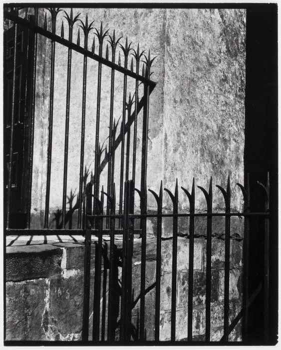 Brett Weston (American, 1911-1993) '[Wrought iron fence, New York]' c. 1945