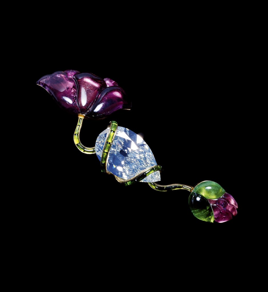 JAR (Joel Arthur Rosenthal, American, b. 1943) 'Poppy Brooch' 1982 from the exhibition 'Jewels by JAR' at The Metropolitan Museum of Art, New York, November 2013 - March 2014