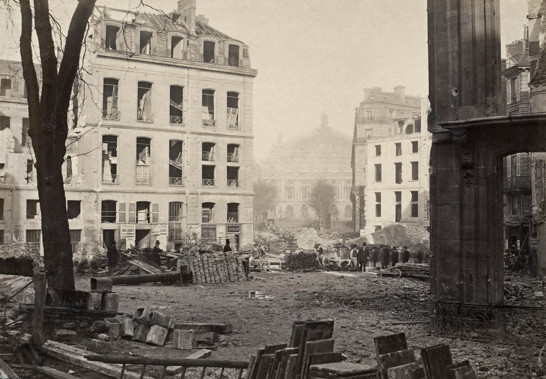 Charles Marville (French, 1813-1879) 'Percement de l'avenue de l'Opéra (Construction of the avenue de l'Opéra)' December 1876