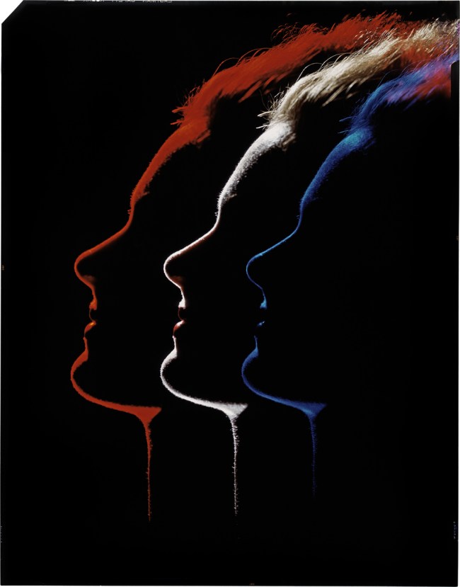 Erwin Blumenfeld (American-German, 1897-1969) Three profiles. Variant of the photograph published in the article "Color and lighting" Photograph Annual of 1952