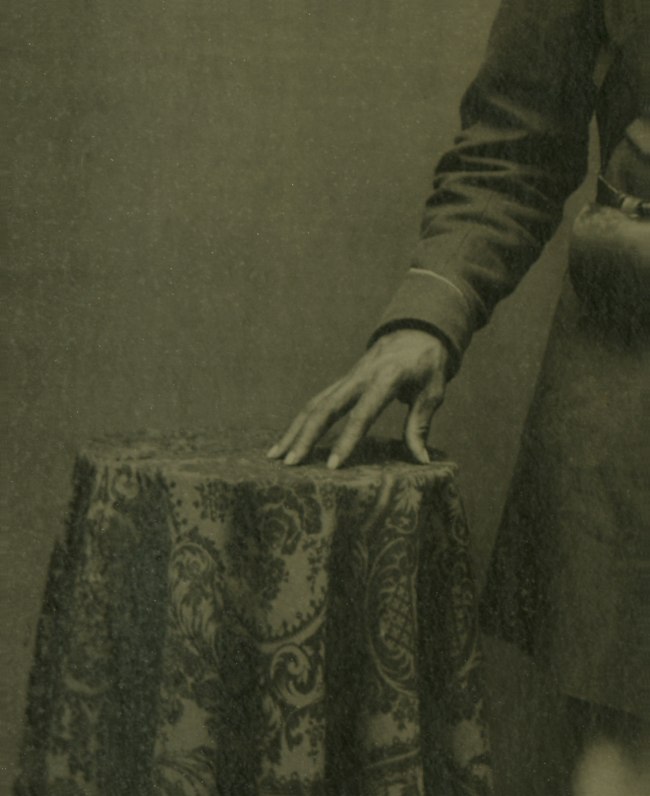 Unknown photographer. 'Unidentified Private, Company I, 54th Massachusetts Regiment' (detail) 1863