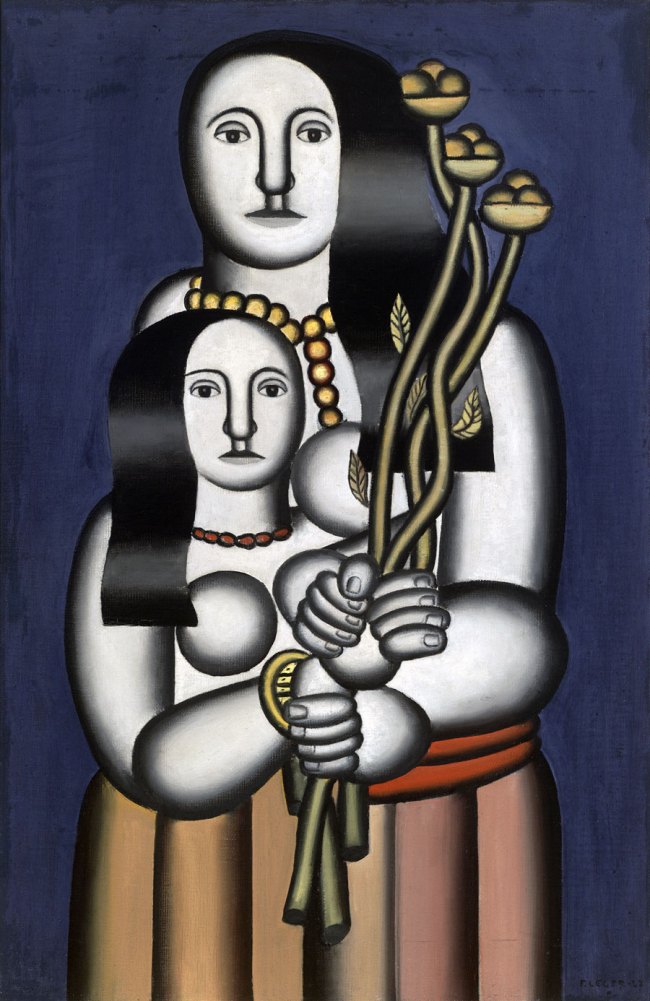 Fernand Léger (French, 1881-1955) 'Deux femmes sur fond bleu' (Two Women on a Blue Background) 1927