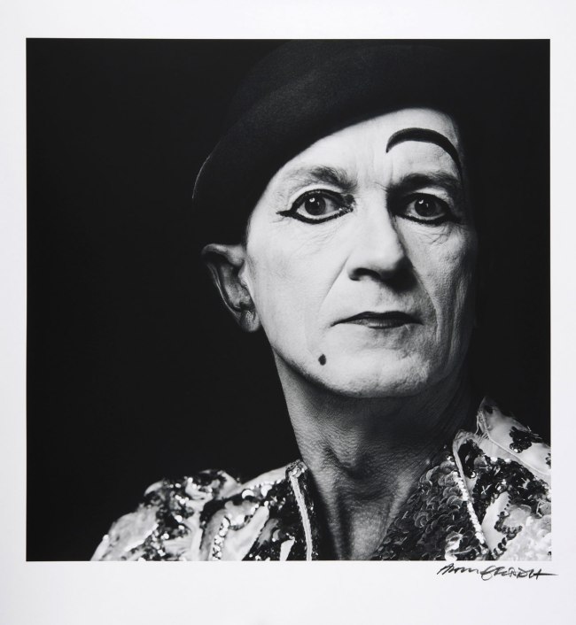 Hans Gedda (Swedish, b. 1942) 'Self Portrait as The White Clown' Reprint 2012