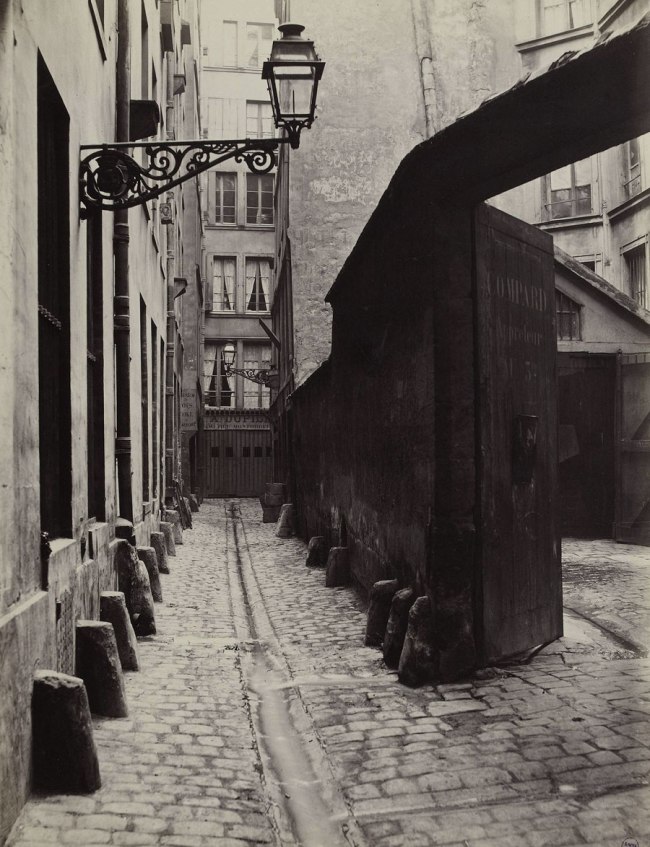Charles Marville (French, 1813-1879) 'Impasse de la Bouteille from the rue Montorgeuil (Second Arrondissement)' 1865-1868