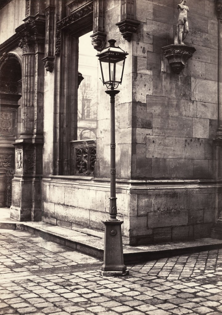 Charles Marville (French, 1813-1879) 'Lamppost, Entrance to the École des Beaux-Arts' c. 1870