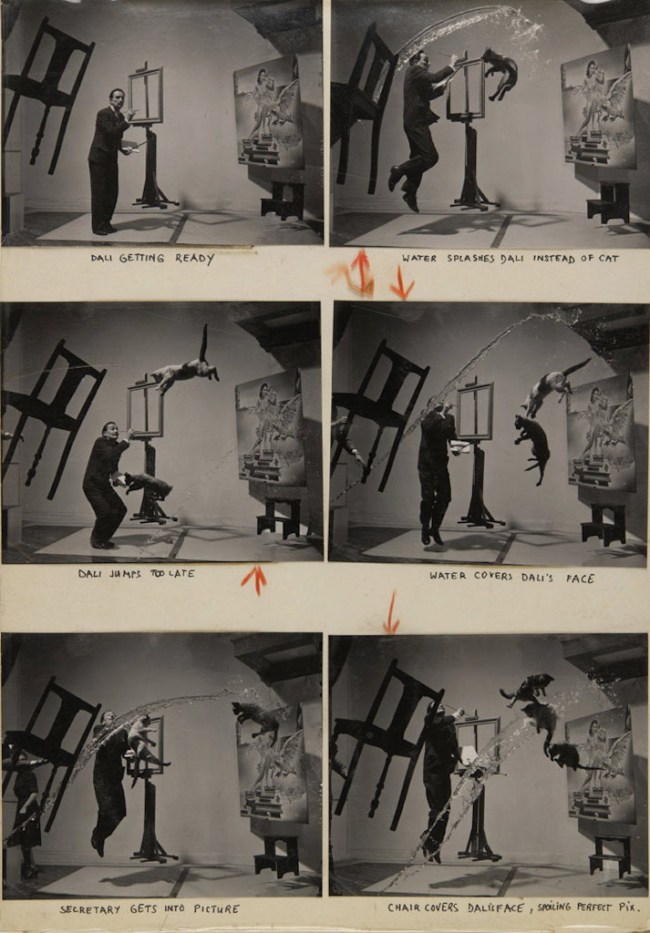 Philippe Halsman (American, 1906-1979) 'Dalí Atomicus' 1948 contact sheet