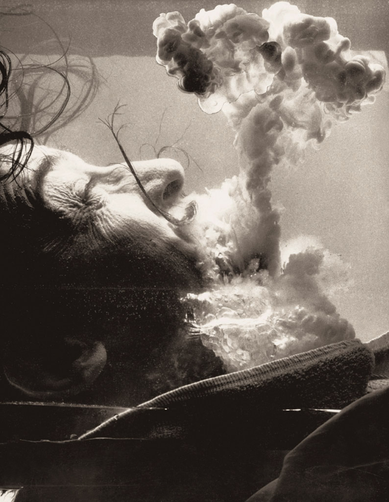 Philippe Halsman (American, 1906-1979) 'Épreuve préparatoire pour "Certainement. Je m'adonne personnellement à des explosions atomiques," Dalí's Mustache (Test event for "Certainly. I personally engaged in atomic explosions," Dalí's Mustache)' 1953-1954