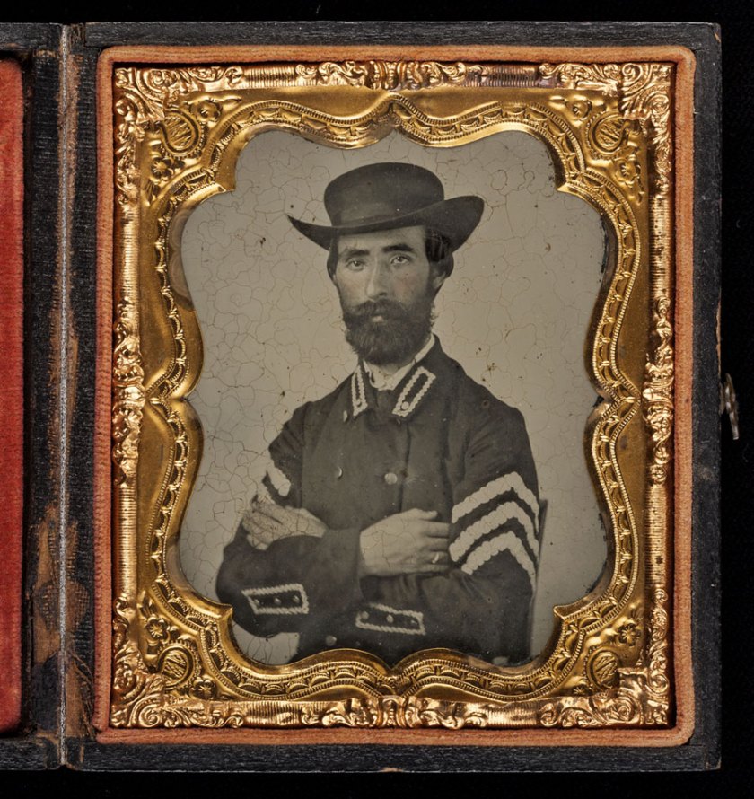 Unknown photographer (American) '[Confederate Sergeant in Slouch Hat]' 1861-1862