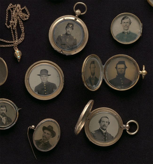 Unknown maker. '[Civil War Portrait Lockets]' (detail) 1860s (detail)