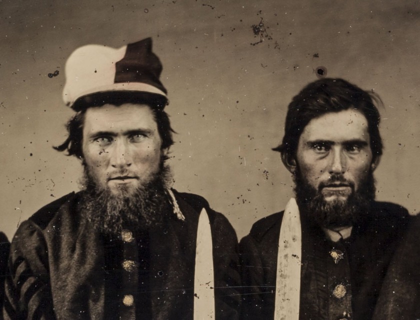 Unknown '[The Pattillo Brothers (Benjamin, George, James, and John), Company K, "Henry Volunteers," Twenty-second Regiment, Georgia Volunteer Infantry]' (detail) 1861-63