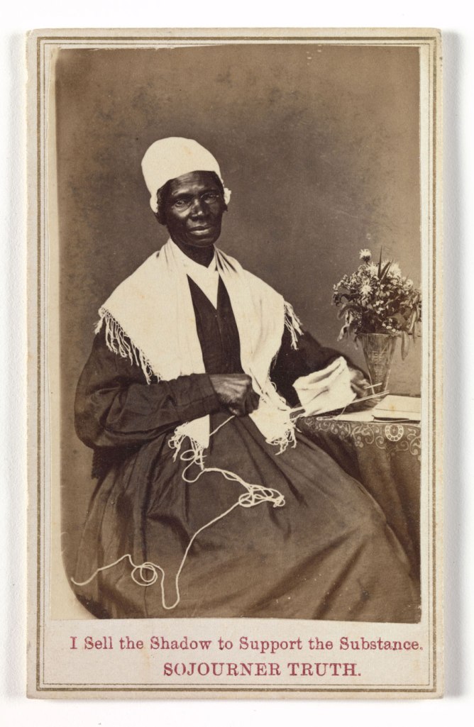 Unknown photographer (American). 'Sojourner Truth, "I Sell the Shadow to Support the Substance"' 1864