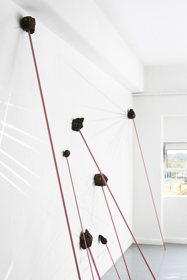 Installation view of 'Standing Stone' by Catherine Evans at BLINDSIDE, Melbourne 2014 (detail) 