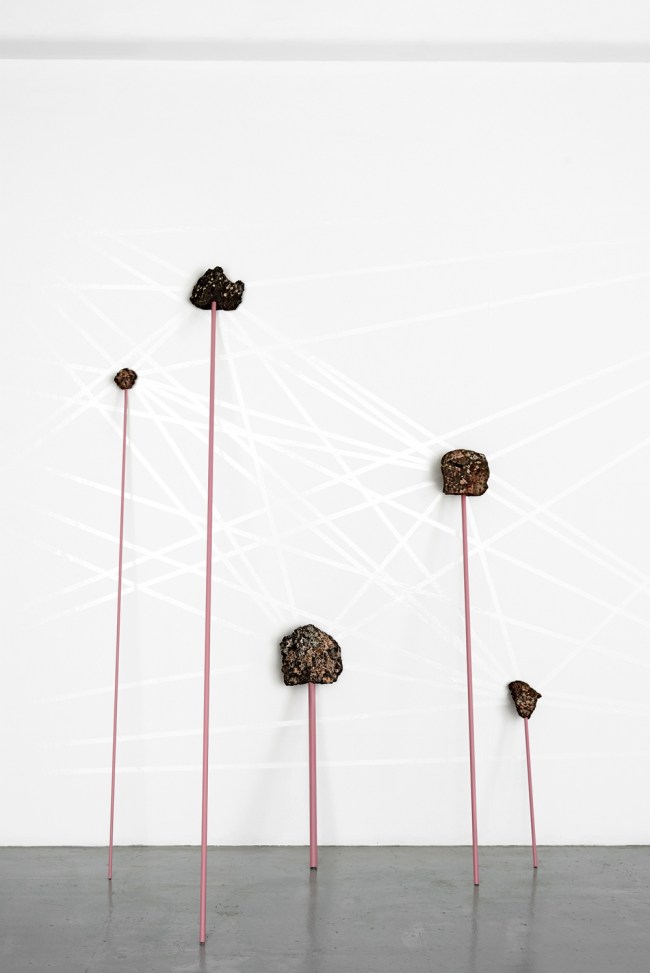 Installation view of 'Standing Stone' by Catherine Evans at BLINDSIDE, Melbourne 2014 (detail) 