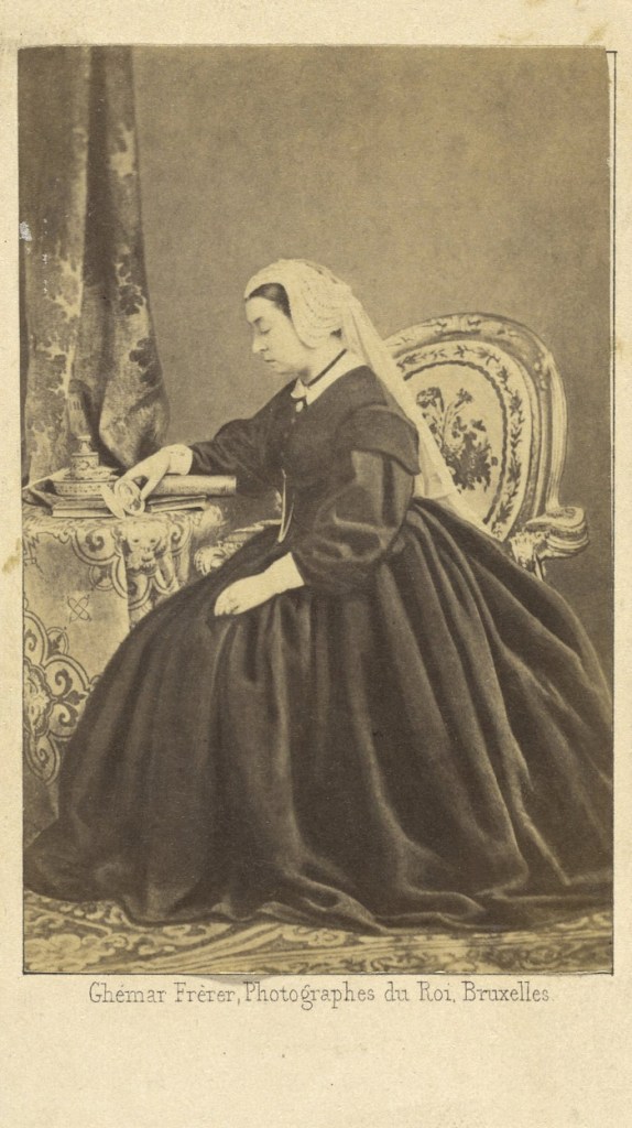 Ghémar Frères. 'Portrait of Queen Victoria Seated, Gazing at a Photograph of Prince Albert' about 1862 Ghémar Frères. 'Portrait of Queen Victoria Seated, Gazing at a Photograph of Prince Albert' about 1862
