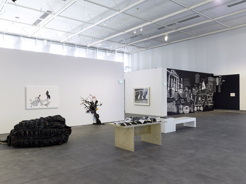 Installation view of the exhibition 'Public Intimacy: Art and Other Ordinary Acts in South Africa' at the Yerba Buena Center for the Arts, San Francisco