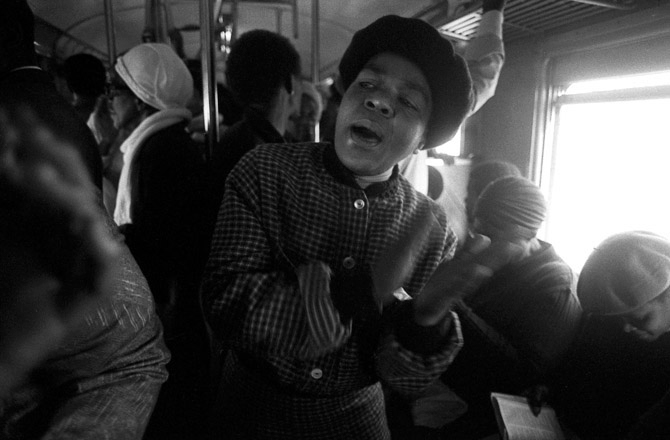 Santu Mofokeng. 'Leading in Song, Johannesburg - Soweto Line' 1986