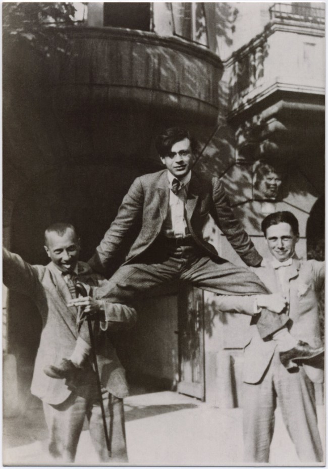 Unknown artist. 'Hans Arp, Tristan Tzara and Hans Richter, Zurich' 1918