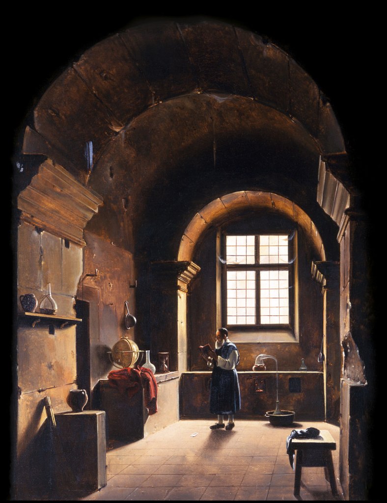 Francois-Marius Granet (French, 1775-1849) 'The Alchemist' 1st half of the 19th century