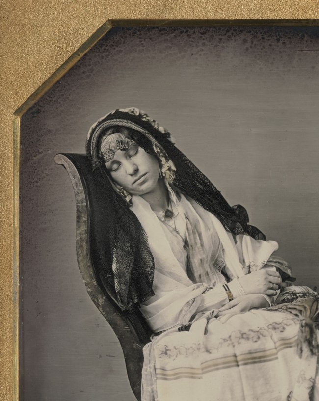 David C. Collins (American, 1825-1909)  Thomas P. Collins (American, 1823-1873) 'Portrait of Frances Amelia Collins Mitchell' c. 1850 (detail)